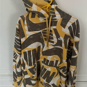 Nike Yellow and Gray Hoodie